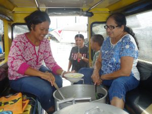 Serving food in Barangays